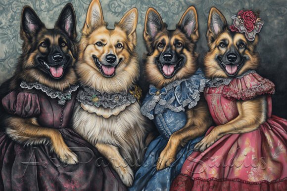 Download Victorian German Shepherds Fine Art - Art Collection
