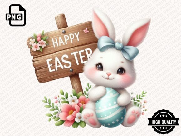 Download Cute Easter Bunny Clipart PNG - Art Collection