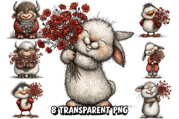 Download 8 Bunny Flowers PNG Clipart Cute Easter - Art Collection