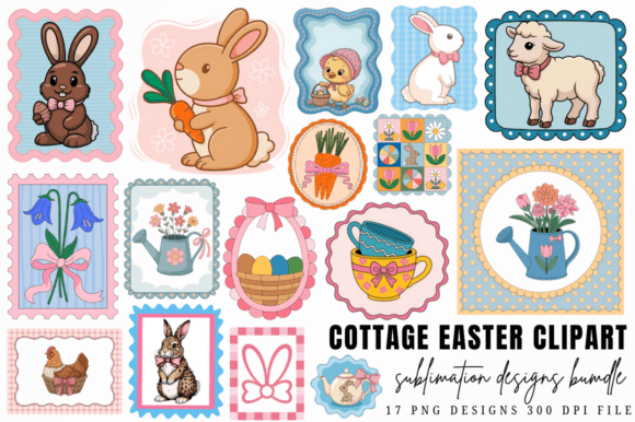 Download Cottage Easter Clipart Sublimation Desig - Art Collection
