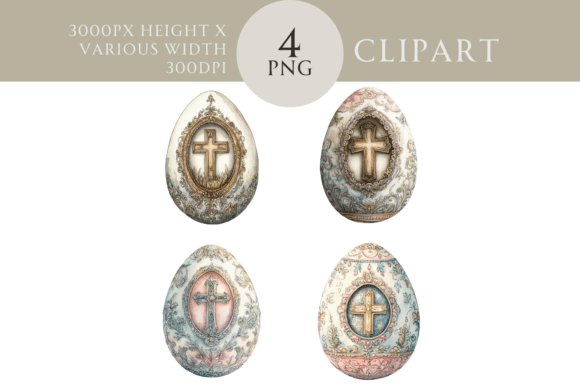 Download Religious Easter Egg Clipart Set - Art Collection