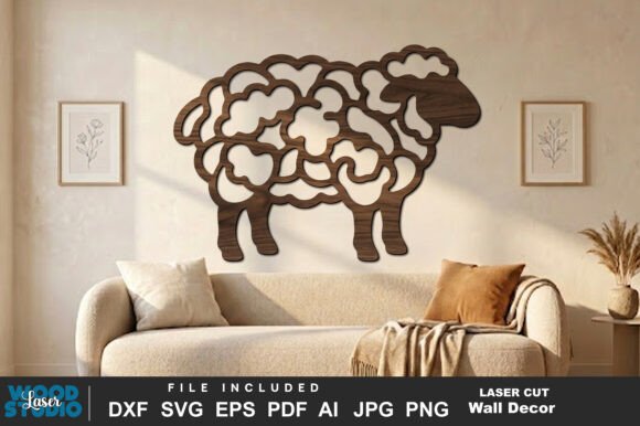 Download Farm Sheep Wall Art Laser Cut SVG - Art Collection