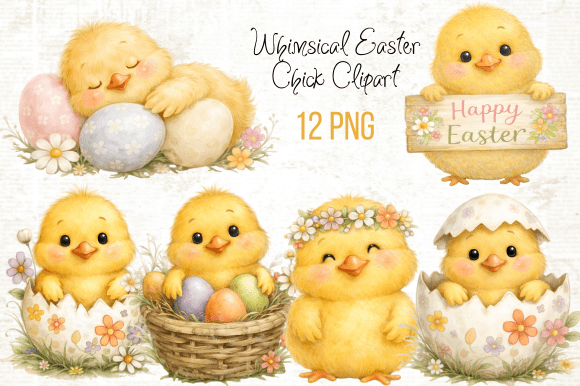 Download Whimsical Easter Chick Clipart - Art Collection