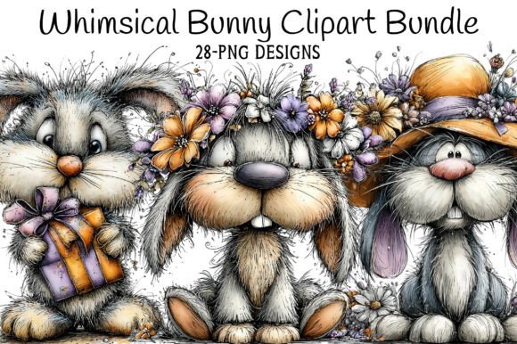 Download Whimsical Bunny Clipart - Art Collection