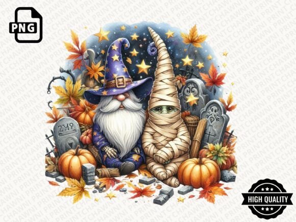 Download Watercolor Halloween Gnome Clipart PNG - Art Collection