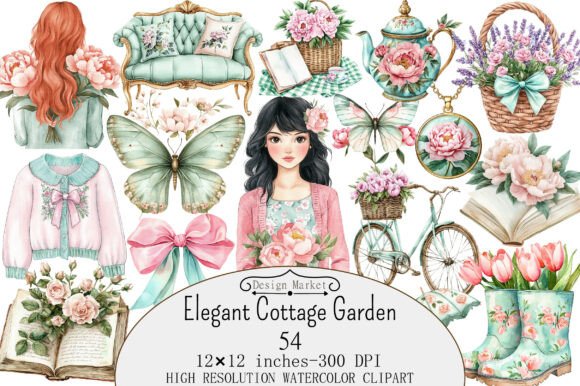 Download Elegant Cottage Garden Clipart - Art Collection