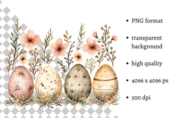 Download Watercolor Easter Eggs Clipart PNG - Art Collection