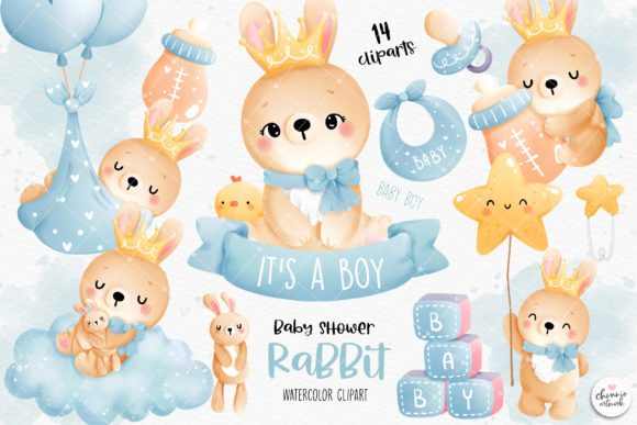 Download Sleeping Baby Rabbit Clipart, Baby Boy - Art Collection