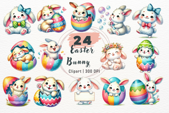 Download Vintage Easter Bunny Clipart PNG - Art Collection