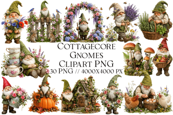 Download Cottagecore Gnomes Clipart PNG - Art Collection