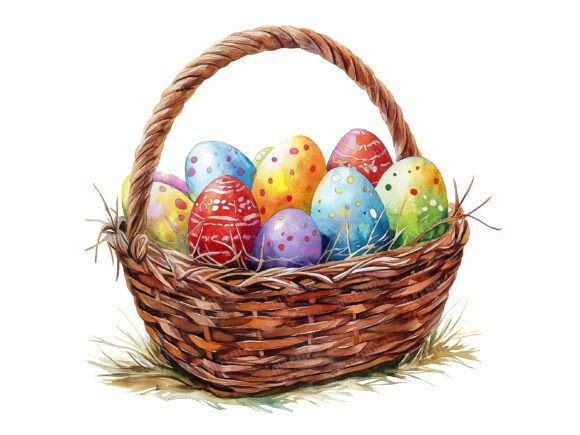 Download Watercolor Easter Baskets PNG Clipart - Art Collection