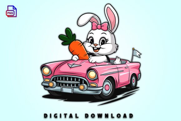 Download Pastel Easter Bunny Clipart Car PNG - Art Collection