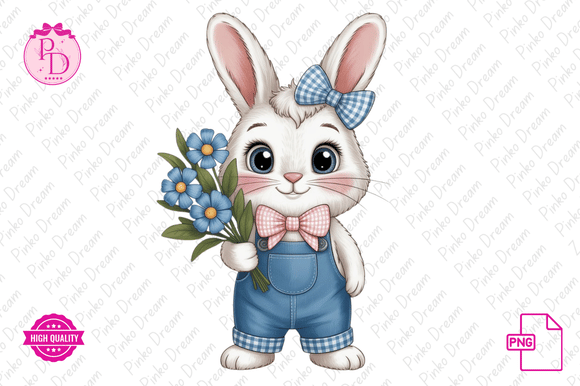 Download Cute Spring Bunnies Cottagecore Clipart - Art Collection