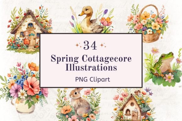 Download Spring Cottagecore Illustrations Clipart - Art Collection