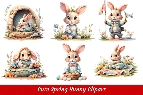 Download Spring Baby Bunny Clipart - Art Collection