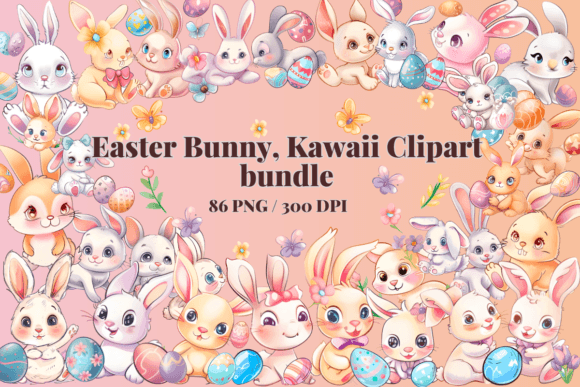 Download Easter Bunny, Kawaii Clipart Bundle - Art Collection