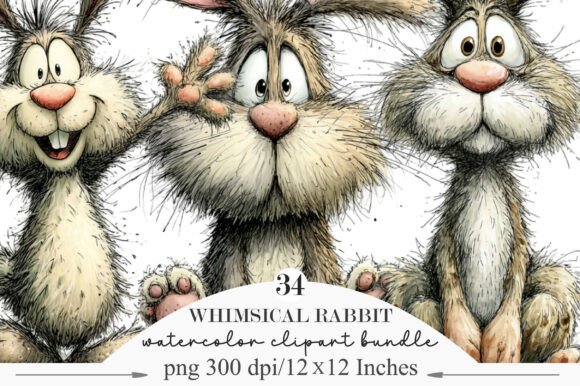 Download Whimsical Rabbit Clipart - Art Collection