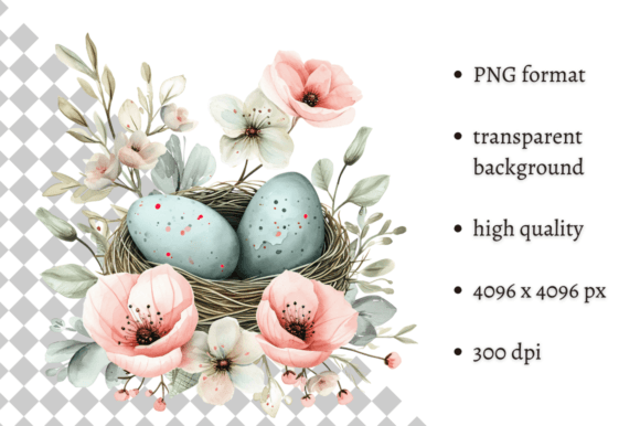 Download Watercolor Mint Easter Eggs Clipart - Art Collection