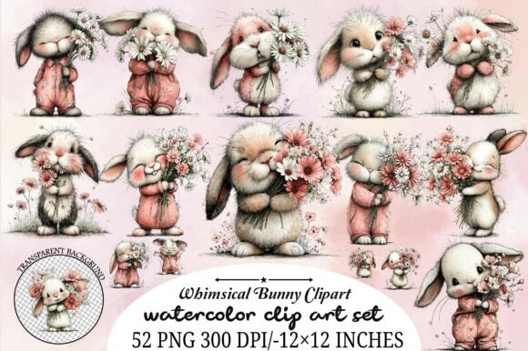Download Whimsical Bunny Clipart - Art Collection