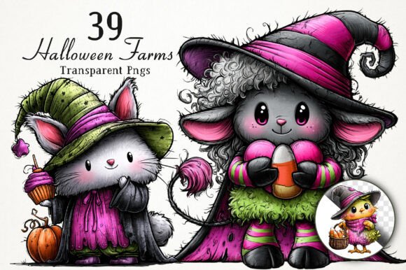 Download Cute Halloween Farm PNG Clipart - Art Collection