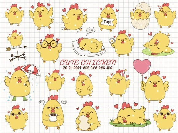 Download Cute Chicken Svg, Farm Animal Clipart - Art Collection