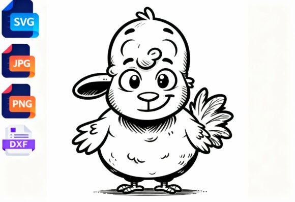 Download Cute Baby Sheep SVG Clipart Black and - Art Collection