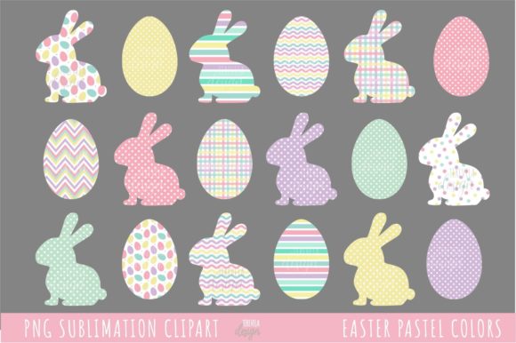 Download PASTEL EASTER CLIPART, EASTER BUNNY - Art Collection