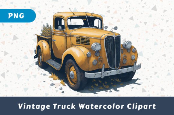 Download Vintage Truck Watercolor Clipart - Art Collection