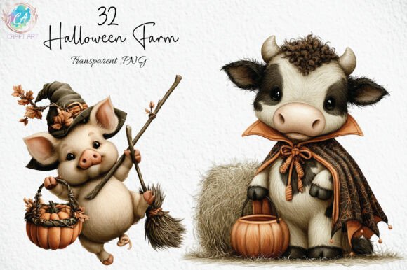 Download Cute Halloween Farm PNG Clipart - Art Collection