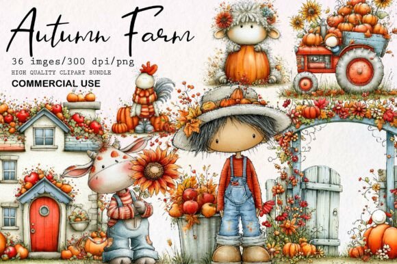 Download Autumn Farm PNG Clipart Bundle - Art Collection