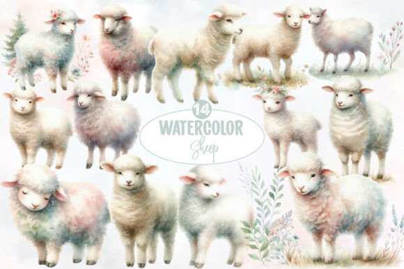 Download Watercolor Sheep Clipart - Art Collection