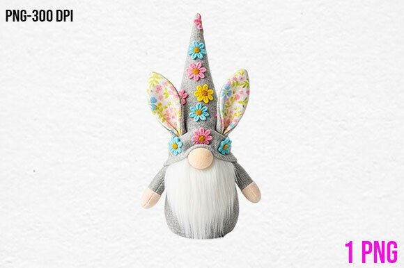 Download Floral Bunny Gnome PNG Clipart - Art Collection