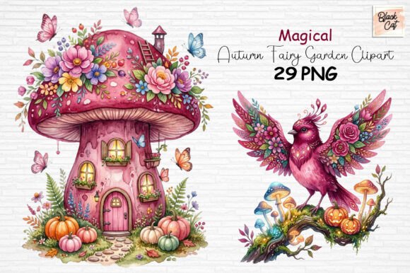 Download Magical Autumn Fairy Garden Clipart PNG - Art Collection