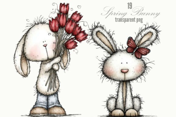 Download Whimsical Spring Bunny Clipart - Art Collection