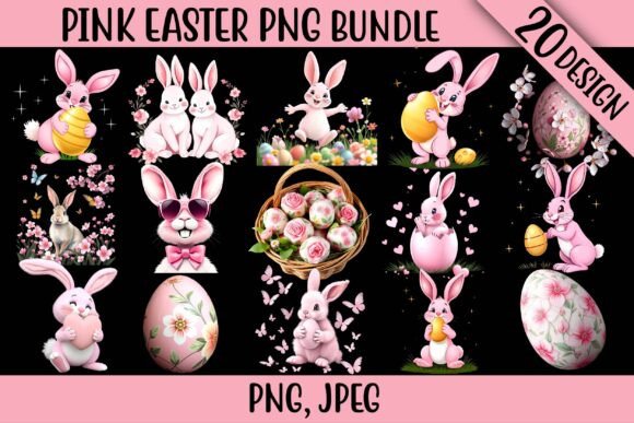 Download Pink Easter ClipArt's PNG Bundle - Art Collection