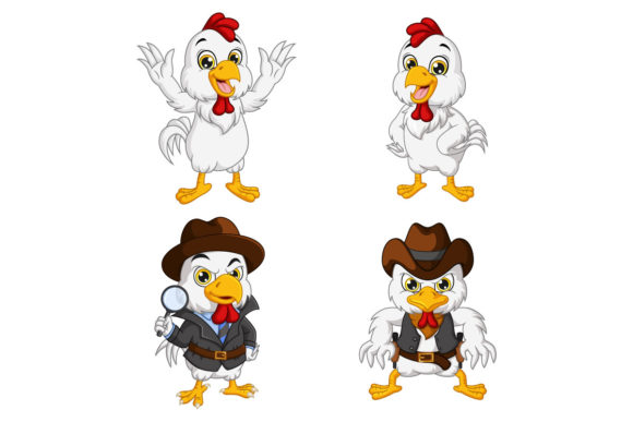 Download Cute Little Chicken Cartoon Collection - Art Collection
