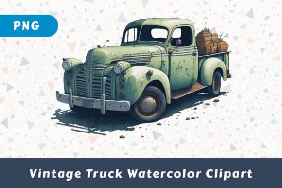 Download Vintage Truck Watercolor Clipart - Art Collection