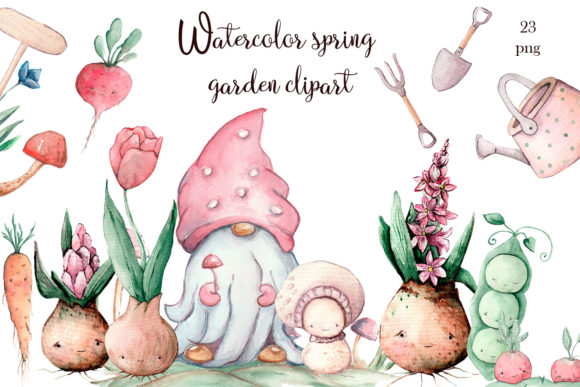 Download Watercolor Spring Garden Clipart, Bulb - Art Collection