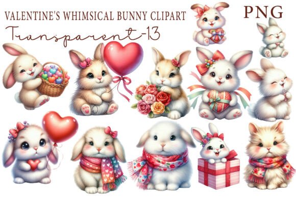 Download Valentine's Whimsical Bunny Clipart - Art Collection