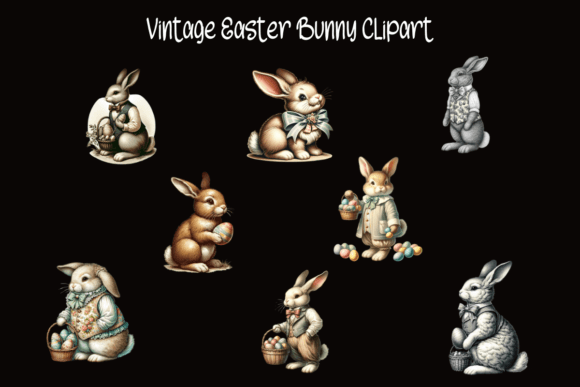 Download Vintage Easter Bunny Clipart - Art Collection