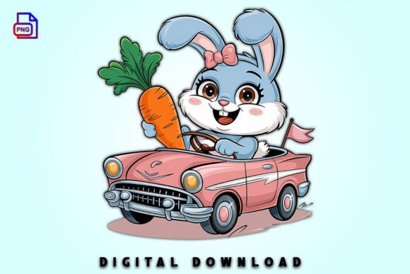 Download Pastel Easter Bunny Clipart Car PNG - Art Collection