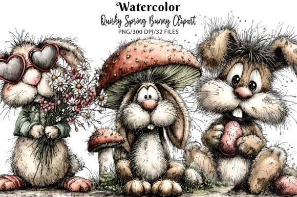 Download Quirky Spring Bunny Clipart - Art Collection