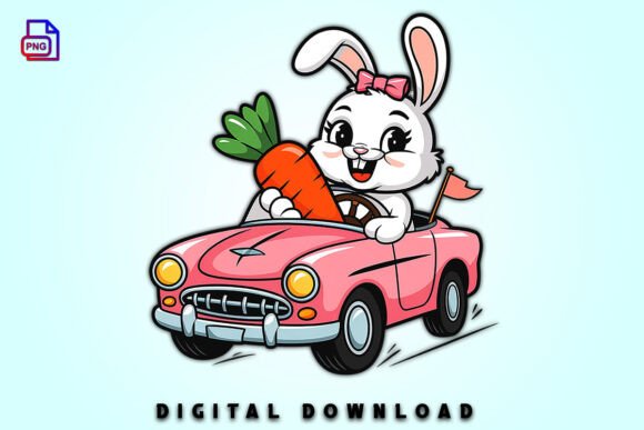 Download Pastel Easter Bunny Clipart Car PNG - Art Collection