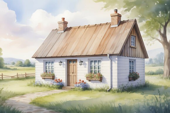 Download Cottage Garden Art Background. - Art Collection