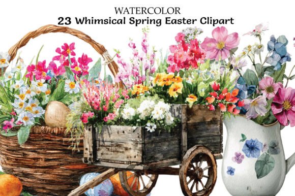 Download Whimsical Spring Easter Clipart - Art Collection
