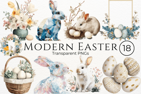Download Modern Easter Watercolor Clipart - Art Collection