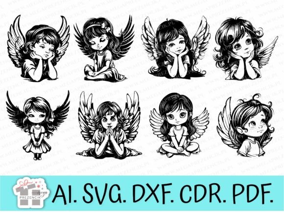 Download Little Angel Girl. Angel Clipart SVG - Art Collection