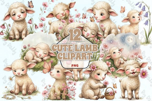 Download Cute Lamb Clipart PNG - Art Collection