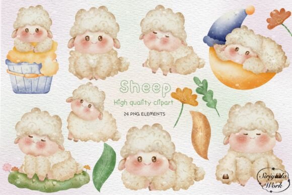 Download Watercolor Sheep Clipart, Nursery Clipar - Art Collection