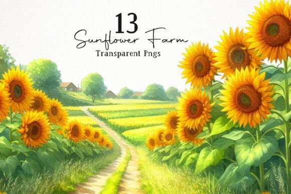Download Cute Sunflower Farm PNG Clipart - Art Collection